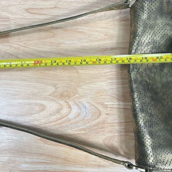 Botiker Valentina Envelope Crossbody Purse Metallic Brushed Python Embossed Bag - Picture 7 of 16